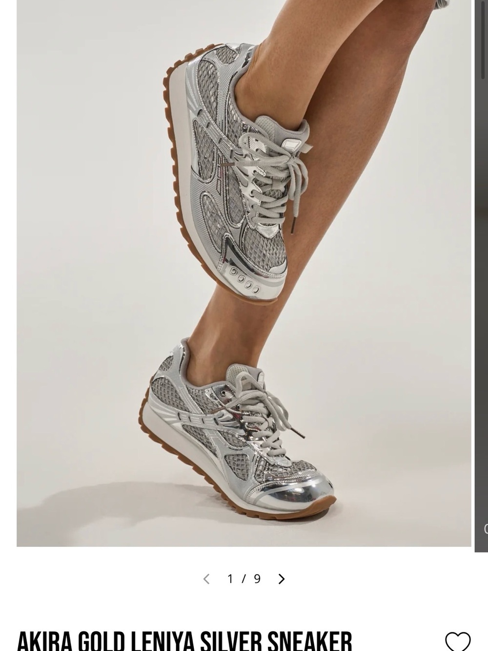 AKIRA GOLD-Leniya Silver Women's Sneaker
